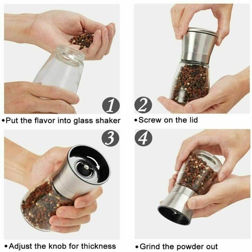 Stainless Steel Kitchen Tool Salt Mill Spice Herb Grinder Pepper Grinder - Picture 6 of 11