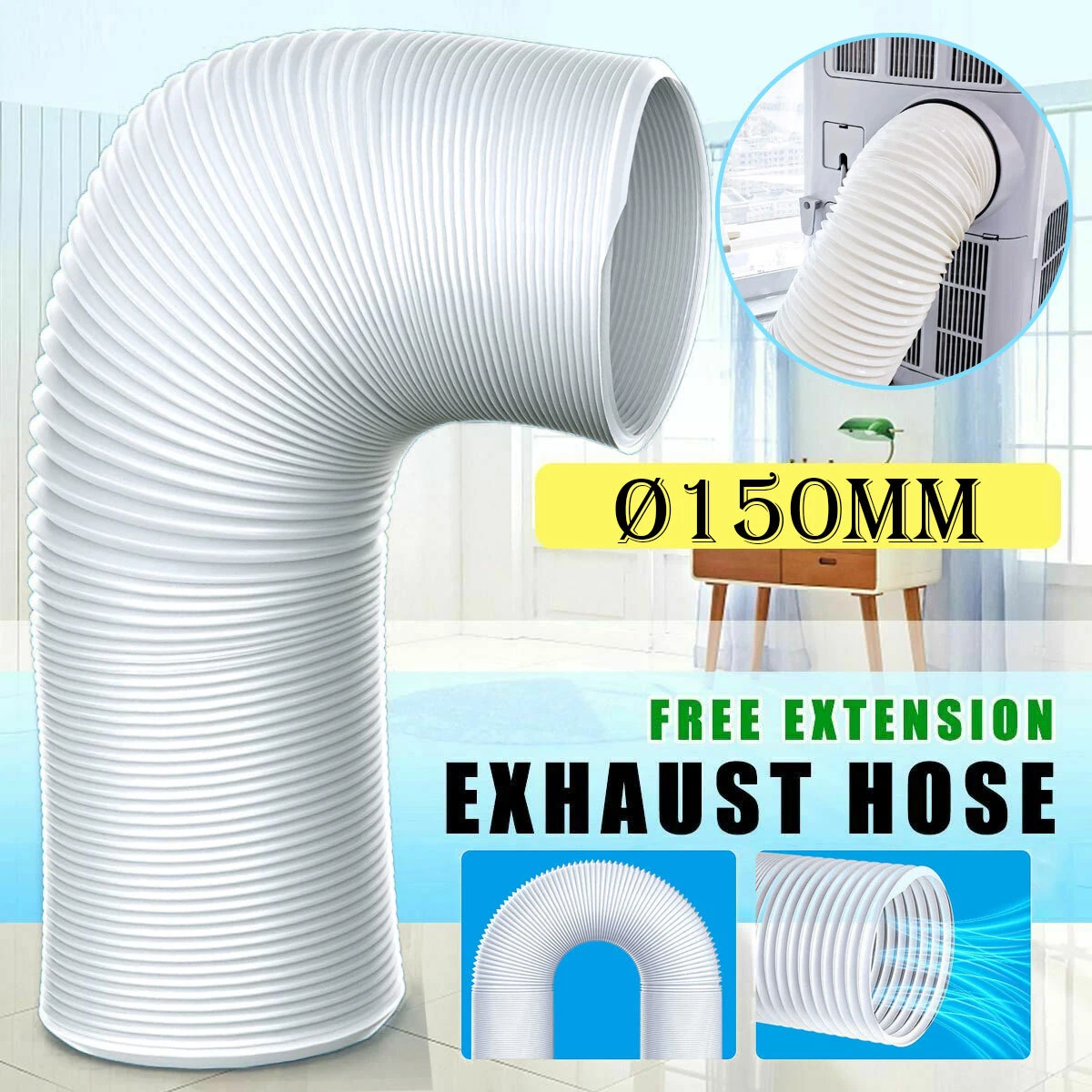 Portable Air Conditioner Hose Pipe Window Exhaust Hose Tube