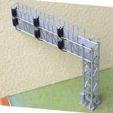 1 x HO scale model 3 colors block cantilever signal bridge 6 aspects steel #CS6B