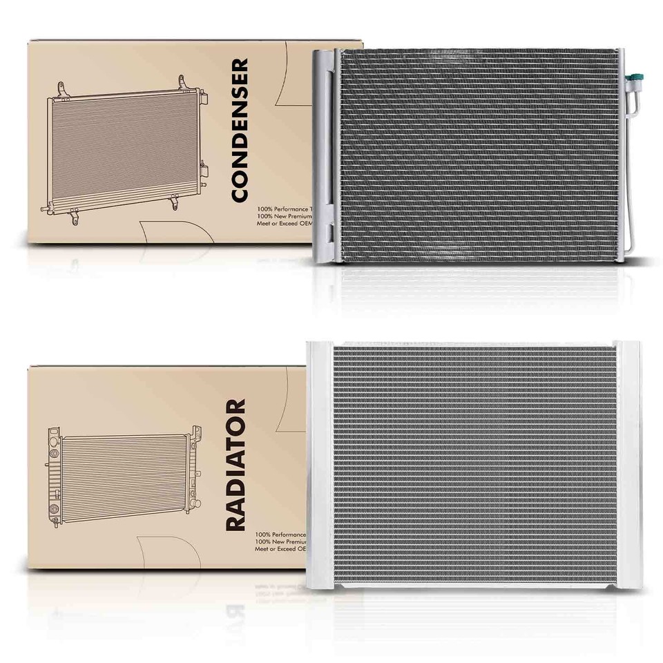 Radiator & AC Condenser Cooling Kit for BMW E65/66 745i 745Li 03-05 ...