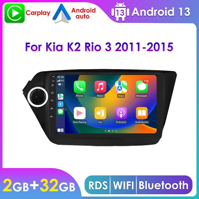 9'' Touch Screen Android 13.0 Carplay Car Stereo Radio For Kia K2 Rio 3 2011-2015