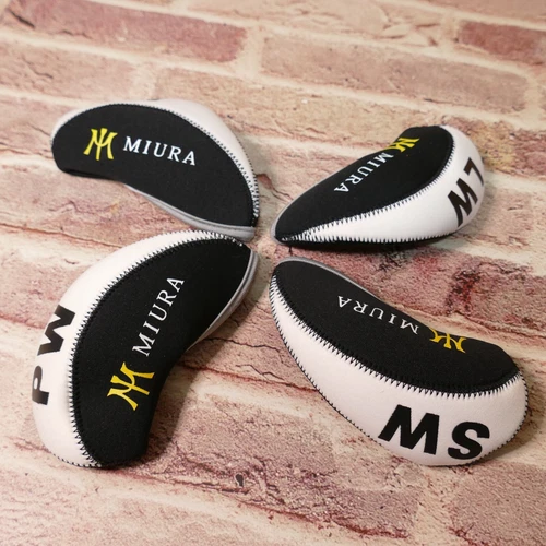 Golf Protective Iron Cover Miura White Black color 10 pieces Headcover One Set - Picture 5 of 13