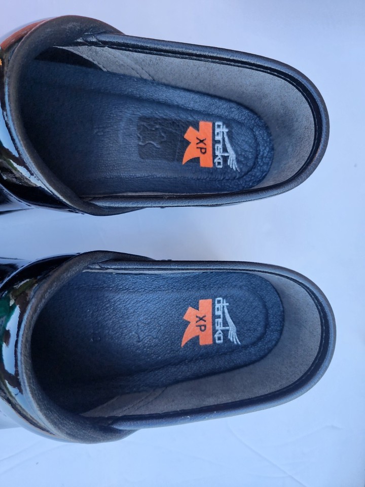 NEW Dansko Pro XP Clog Black Patent Leather Women size 40 US 9.5-10 | eBay