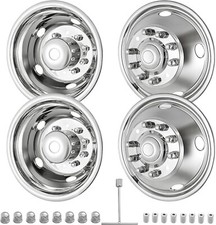 4 New 05-21 Ford F450 F550 19.5 10 Lugs Dually Wheel Simulators Dual Rim Liners