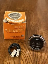 HOBBS STEWART WARNER ENGINE HOUR MINI METER DIRECT CURRENT 15005 - 3 40-130 VDC