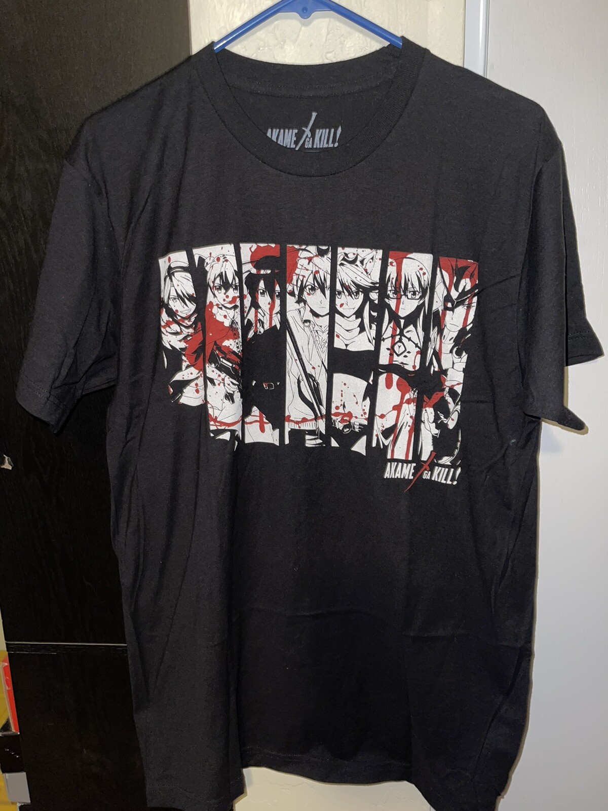 Akame Ga Kill! Men's Panels T-Shirt Anime Black Red | eBay