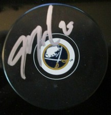 JAKE McCABE SIGNED BUFFALO SABRES HOCKEY PUCK w/ COA