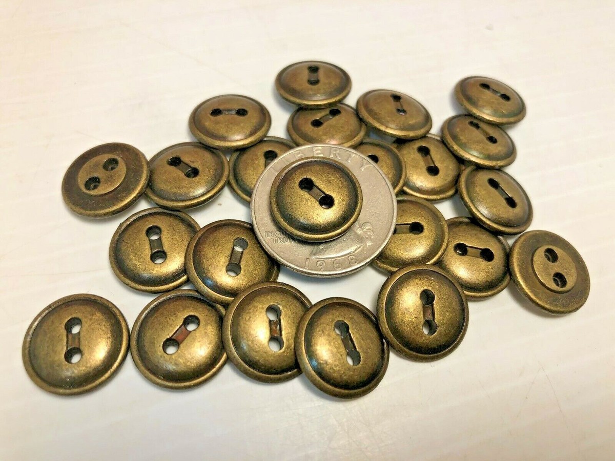 New Antique Brass Matte Finish Metal Buttons size 5/8 # ab7 | eBay