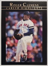 Roger Clemens - 1992 Fleer - Boston Red Sox - Career Highlights - #9