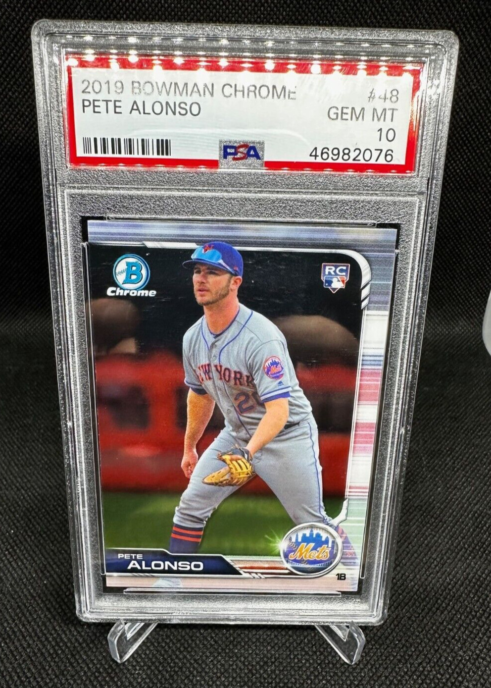 2019 BOWMAN CHROME PETE ALONSO #48 RC Rookie - PSA 10 Gem Mint