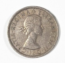 1962 Great Britain Florin Queen Elizabeth Two Shillings Coin KM#906