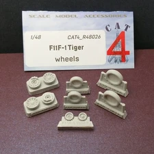 Grumman F11F-1 Tiger Wheels Resin Upgrade Set US Navy Scale 1/48 CAT4 R48026