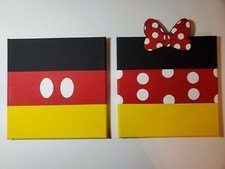 Handmade Mickey or Minnie painting; YOUR CHOICE Buy More Save ; Disney pinboard