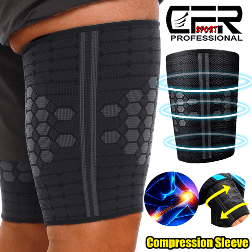 Thigh Wrap Support Hamstring Compression Leg Brace Sleeve Quadriceps Sports Pain - Picture 13 of 14