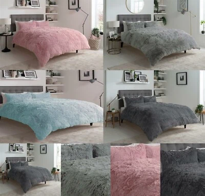 Snuggle Duvet Cover Set Super Soft Fluffy Quilt Sets Warm Cosy Winter Bedding