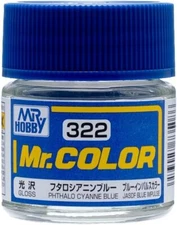 Mr. Hobby C322 Mr. Color Gloss Phthalo Cyanne Blue Lacquer Paint 10ml - US
