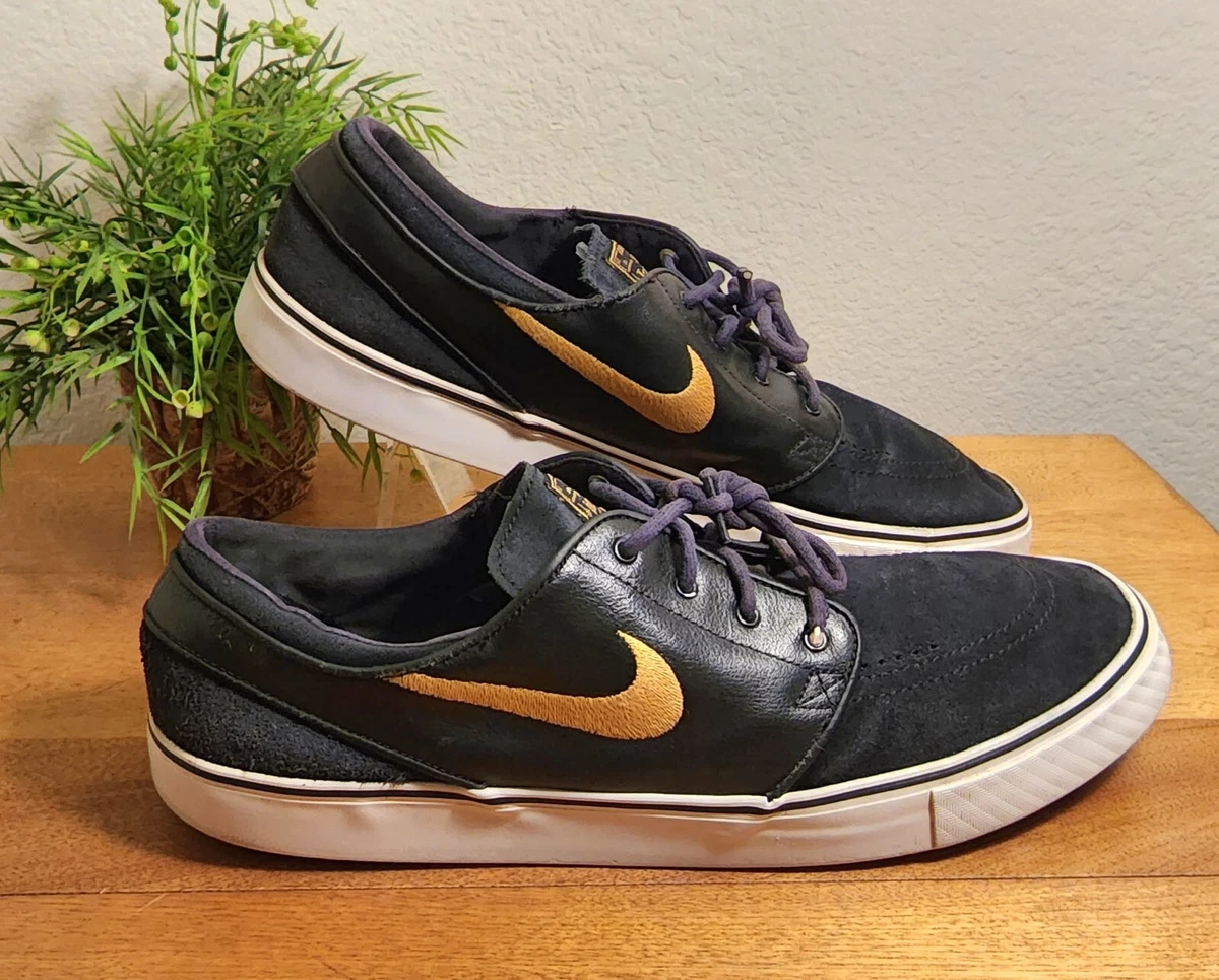 Alergia Perímetro Ejercicio Nike SB Stefan Janoski Black &amp; Metallic Gold Men&#039;s Skateboarding  Shoes Size 13 | eBay