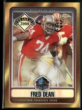 2008 Topps Chrome #HOF-FD Fred Dean Hall of Fame White Refractors #/100