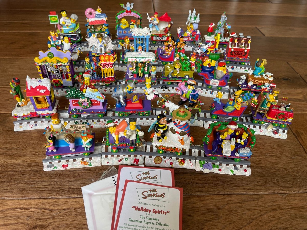希少 シンプソンズ クリスマストレイン オーナメント The Simpsons Simpsons Christmas Express Hamilton sculptures Train collectibles