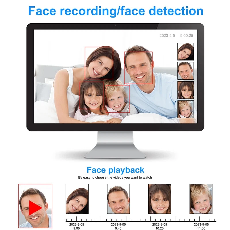 Wireless Wifi Camera 3MP/5MP HD Security Audio IP 8CH NVR Video Surveillance Lot - Image 2 of 4