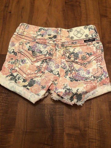 GIRLS FLORAL MISS ME CARGO SHORTS SIZE 