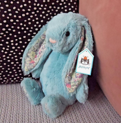 Jellycat Medium Blossom Aqua Bunny Plush 31cm BL3AQ for sale