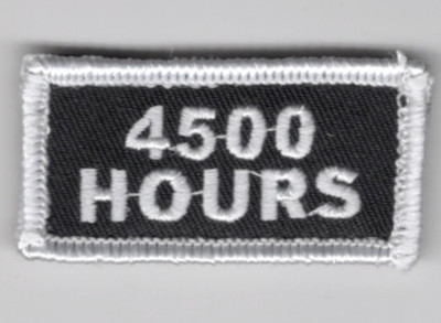 2'' NAVY FSS 4500 HOURS EMBROIDERED PATCH HOOK & LOOP