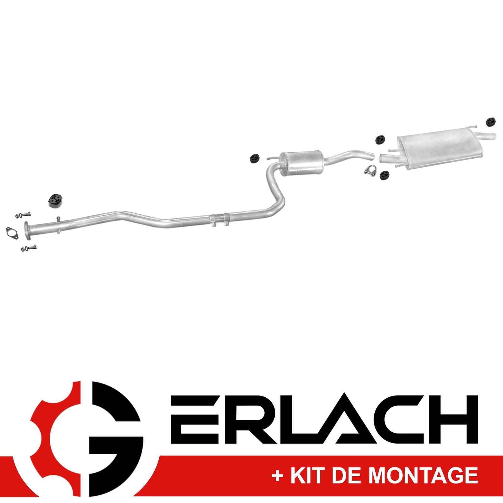 Silencieux arriere Ford Fiesta 4 en acier aluminise haute resistance mécanique