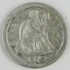 1845 10c Liberty Seated Silver Dime VG Details Cleaned Circulated Coin C4293