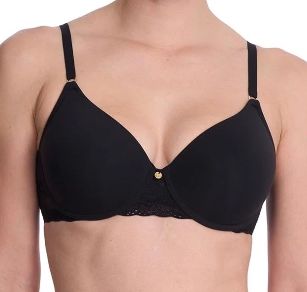 Natori Reggiseno Multiway Con Piume - Scollo Profondo, Senza Spalline, Con Bordo Antiscivolo In Silicone - Nero, 34C