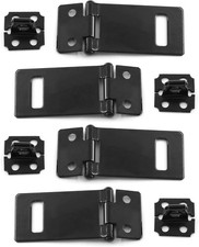 2 Inch Padlock Hasp 4 Pcs Door Slide Latch Lock Security Door Clasp Black