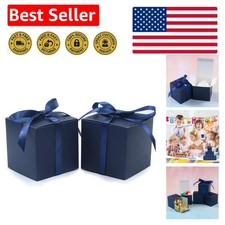 Versatile 60-Piece Kraft Blue Gift Boxes for Weddings, Showers Birthdays