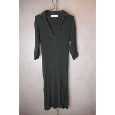 Free People Beach Ribbed Knit Maxi Dress Long Sleeve Casual Comfy Gray S