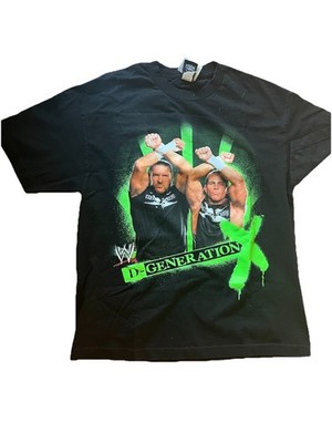 Vintage Y2K WWE D-Generation X Double Sided Wrestling Graphic T-Shirt L