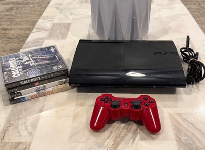 Tested Sony Playstation 3 PS3 Super Slim 250GB CECH-4201B Console With 4 Games