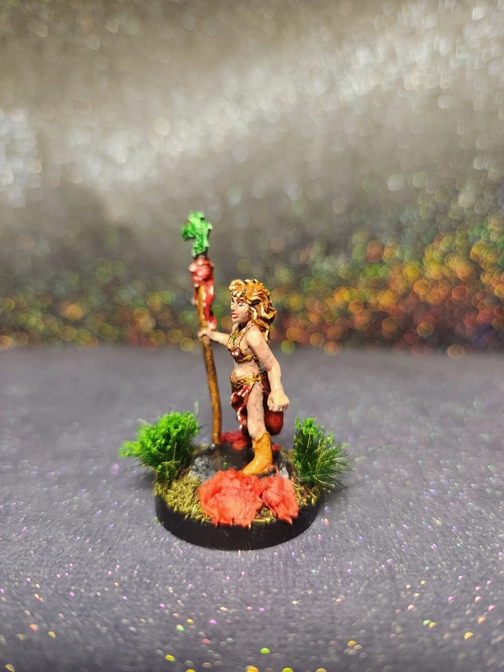Hand Painted Ral Partha Ellana Dragonmistress Female Druid Mage Miniature - Image 3 of 4
