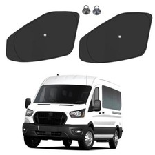 Front Side Window Sun Shade with Silver  Black-Fit 2015-2024 Ford Transit