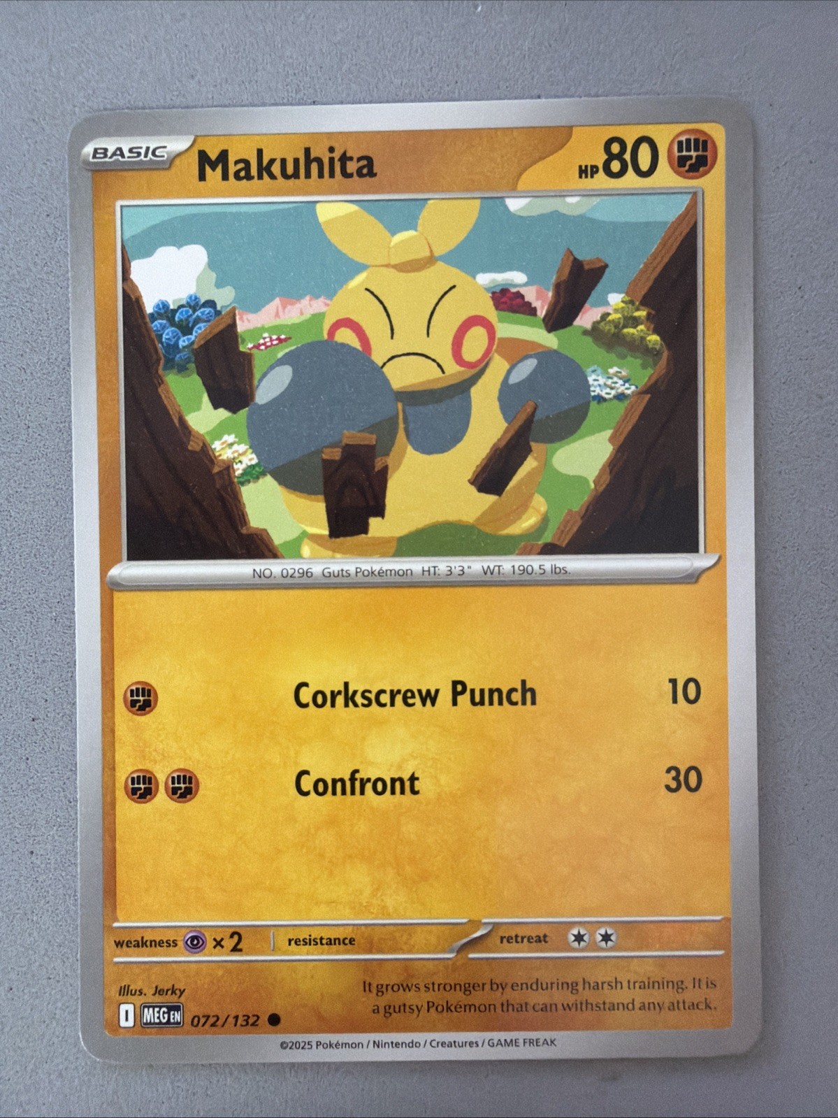 Pokemon TCG * Mega Evolution * 72/132 Makuhita Common * FRESH PK
