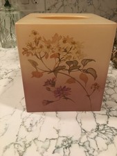 Croscill Home Ridgewood Floral Tissue Holder Acrylic Tissue Box Cover