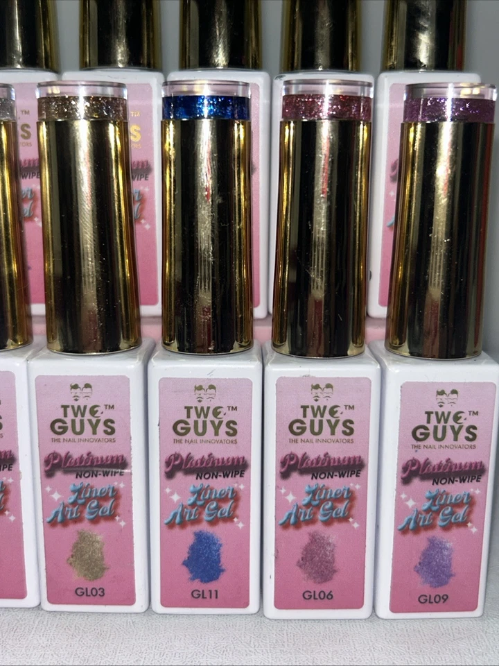 12 New Two Guys Platinum Liner Art Gel For Nails - Image 4 of 4