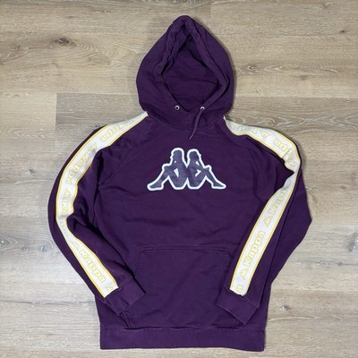 Kappa Men's Purple and Yellow Hoodie Size Large Fits M Long Sleeve