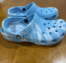 Crocs Womens Classic Clogs Light Blue, Size 6
