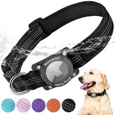 AirTag Dog Collar, IPX8 Waterproof Air Tag Dog Collar Holder, Reflective, Dur...
