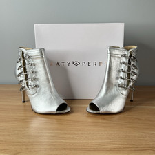 Katy Perry Silver Boots Womens The Unity Slip...