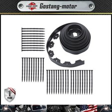 L-shaped 40FT Garden Edge Lawn Grass Stone Isolation Strip 40pcs Anchoring Spike