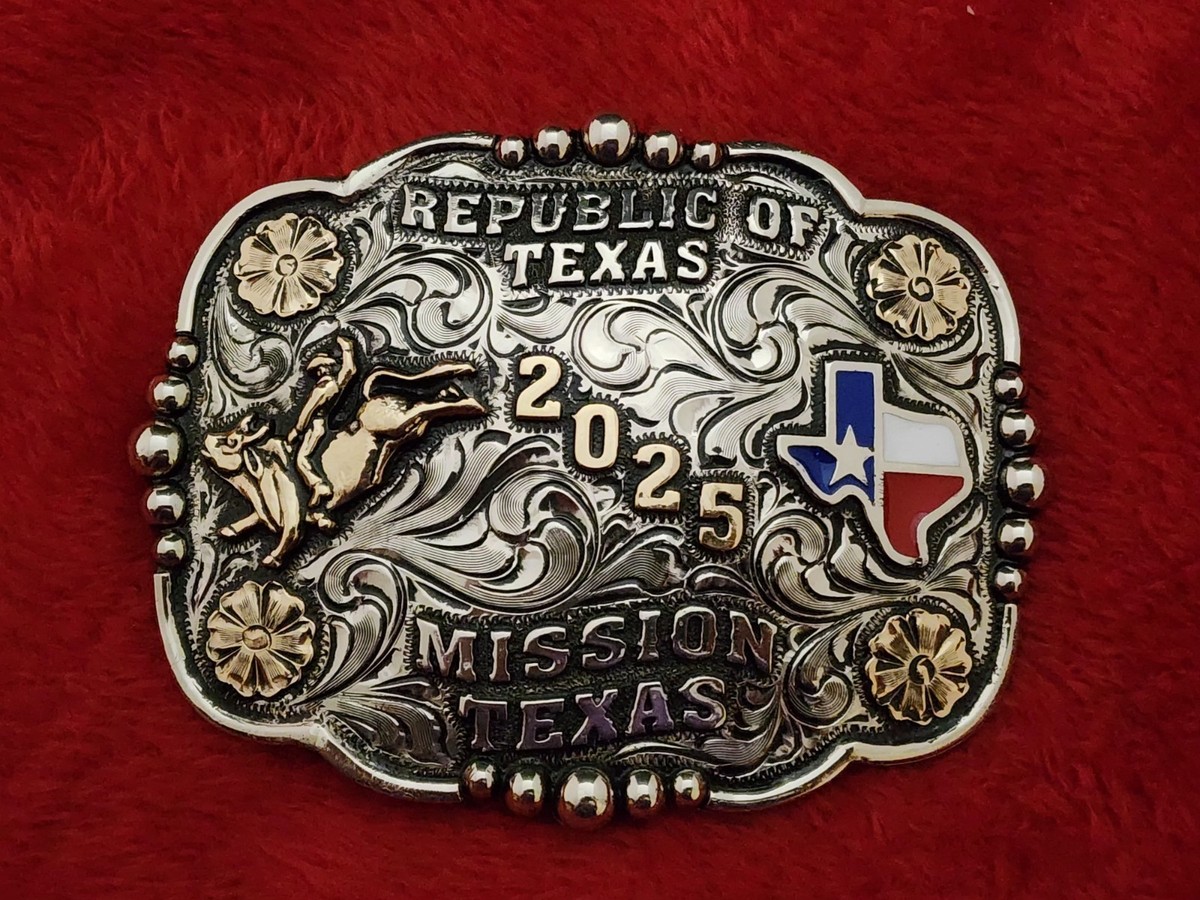 Rodeo 2025 X~Treme Bull Riding~Champion☆Mission Texas☆Trophy