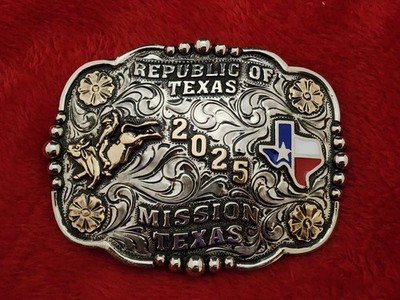 Rodeo 2025 X~Treme Bull Riding~Champion☆Mission Texas☆Trophy