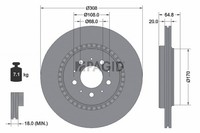 2X Pagid Bremsscheibe AußEnbelüFtet Ø308Mm FüR Volvo XC90 I 275