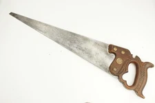 Antique 18" Disston & Sons Philadelphia Hand Saw Fine Tooth Finishing Carpenter