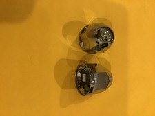 Two Alcoa 1 116push On Hex Flange Hug A Lug Nut Covers W Interior Metal Clip